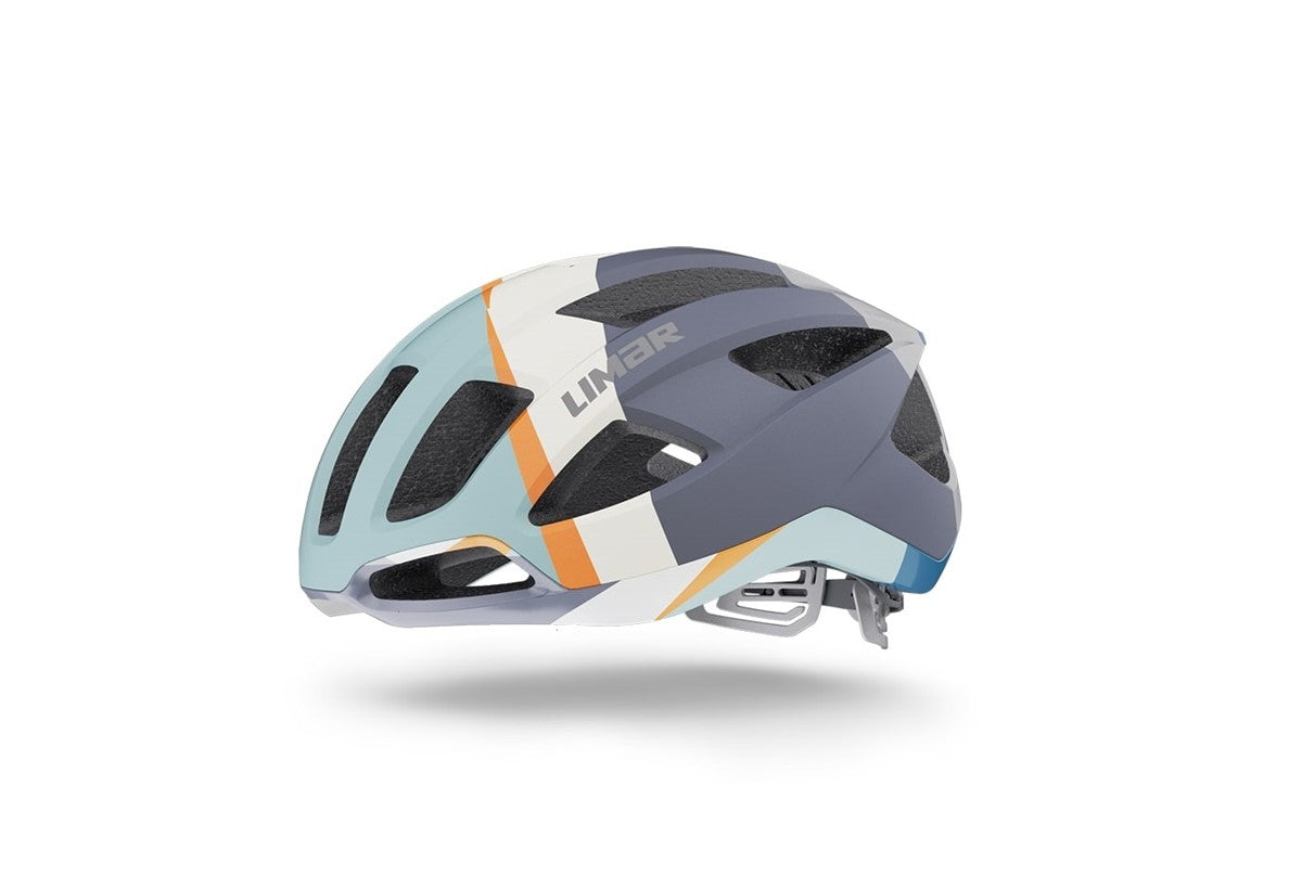 Limar Air Stratos Race/Gravel hjelm. Mat grå/orange/blå