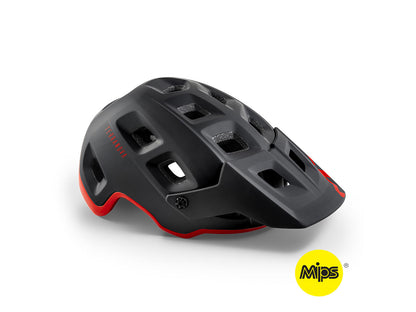 MET Helmet Terranova MIPS Black Red/Matt Glossy - Flere størrelser