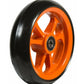 4" Fiberhjul, blå, 100 x 34 mm med sort kørebane, nav ø8 x 25 mm - Flere farver